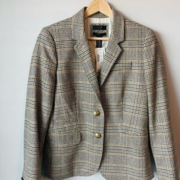 J. Crew Collection Wool Blazer Prince of Wales RARE NWT - Picture 5 of 12
